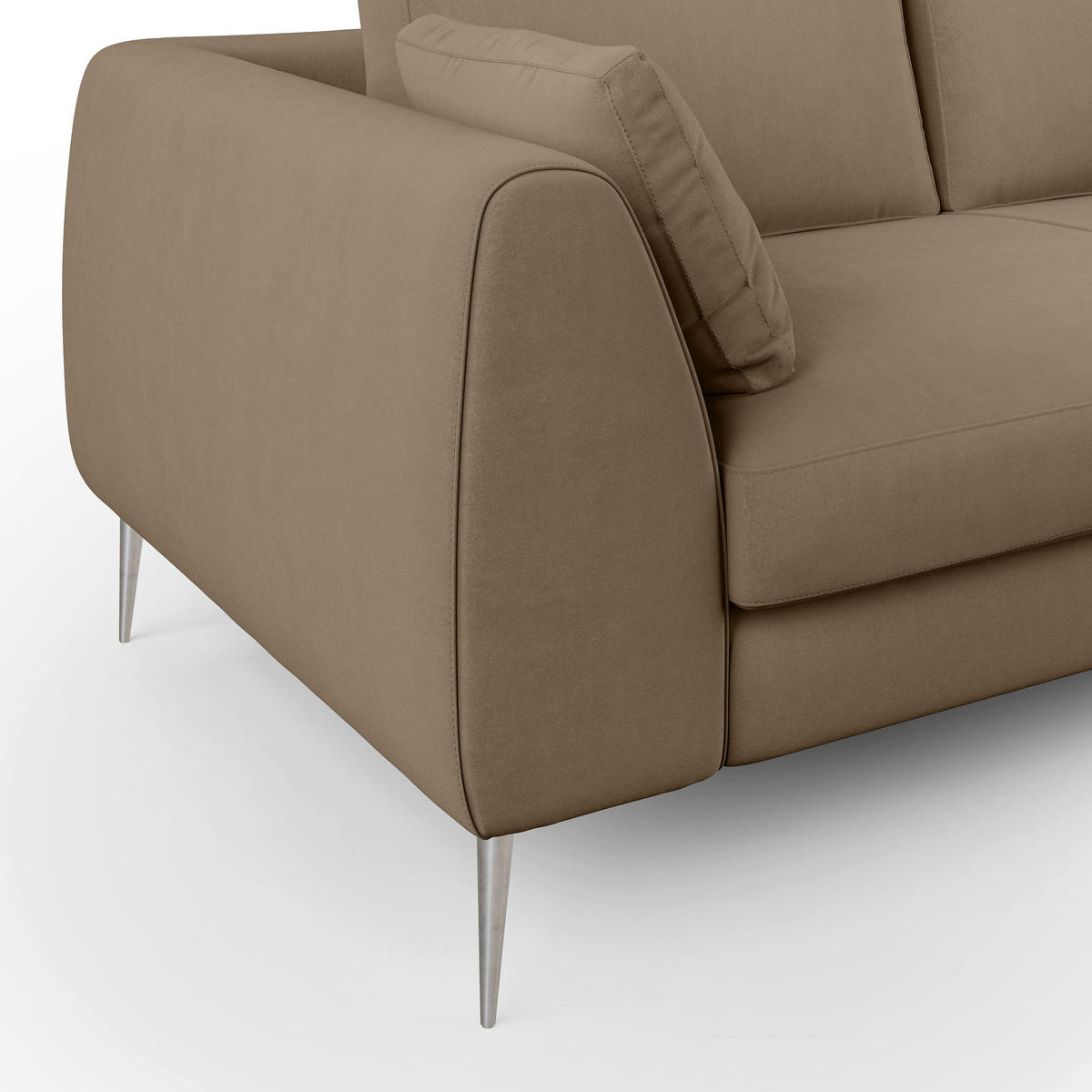 LINEARSOFA Plano - Braun, Textil (176/86/102cm) - Divani.store