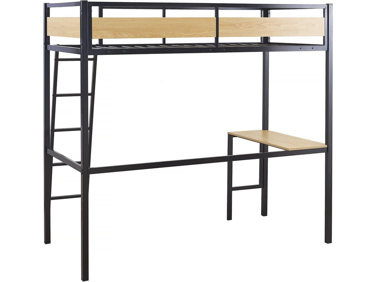 ETAGENBETT ethan Schwarz - Schwarz, Metall (190/90cm) - Habitat Garten