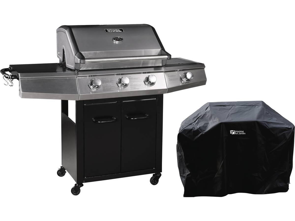 GASGRILL bingo 4 Silber - Grau, Metall (57/115/143cm) - Habitat Garten