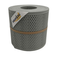 SICHTSCHUTZSTREIFEN Rille Gelocht Diamant Muster für Doppelstabmatten Steingrau 26m - Graubraun, Kunststoff (2600/19cm) - ZAUN|ZU