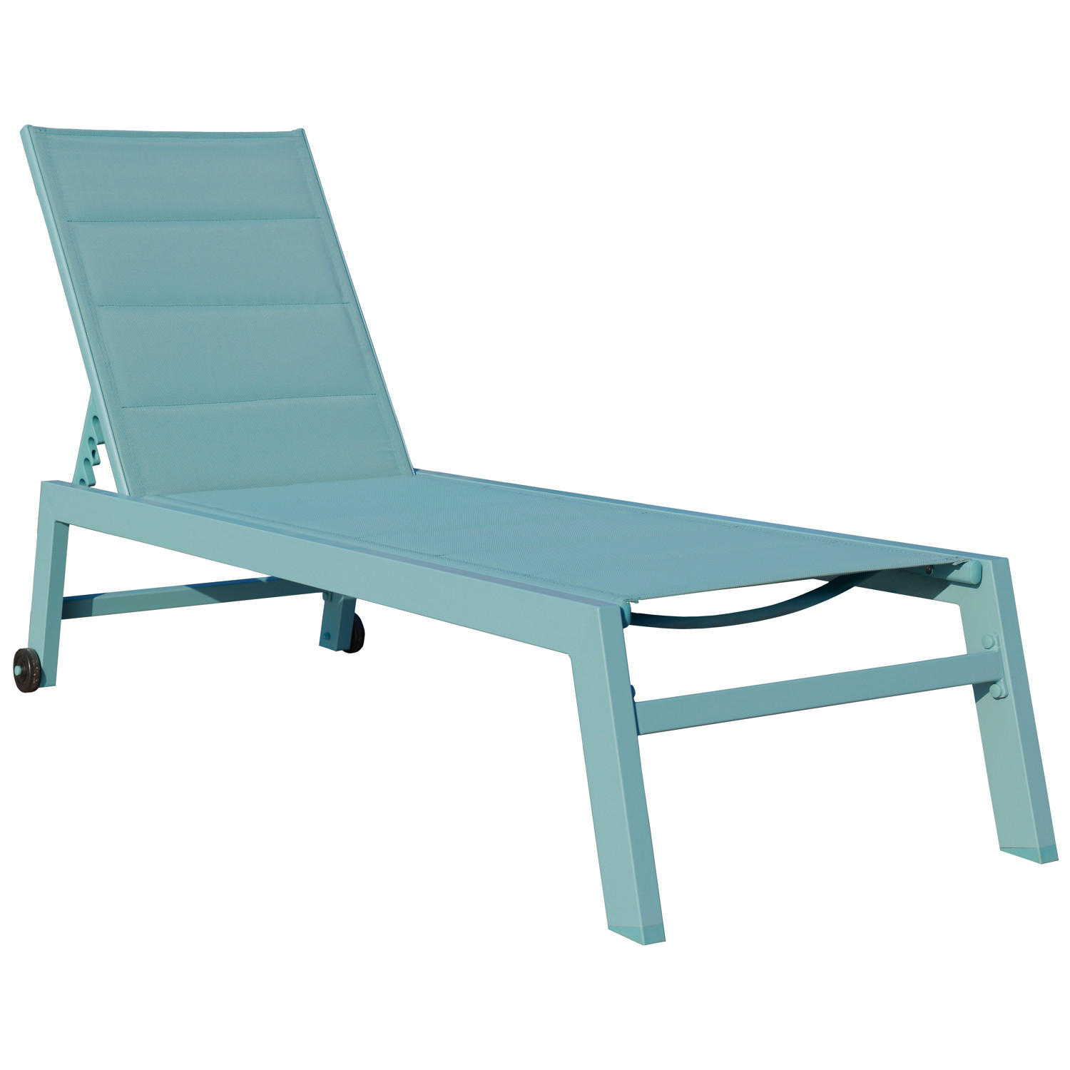 SONNENLIEGE Barbados Hellblau - Hellblau, Kunststoff (61/95/198cm) - Happy Garden