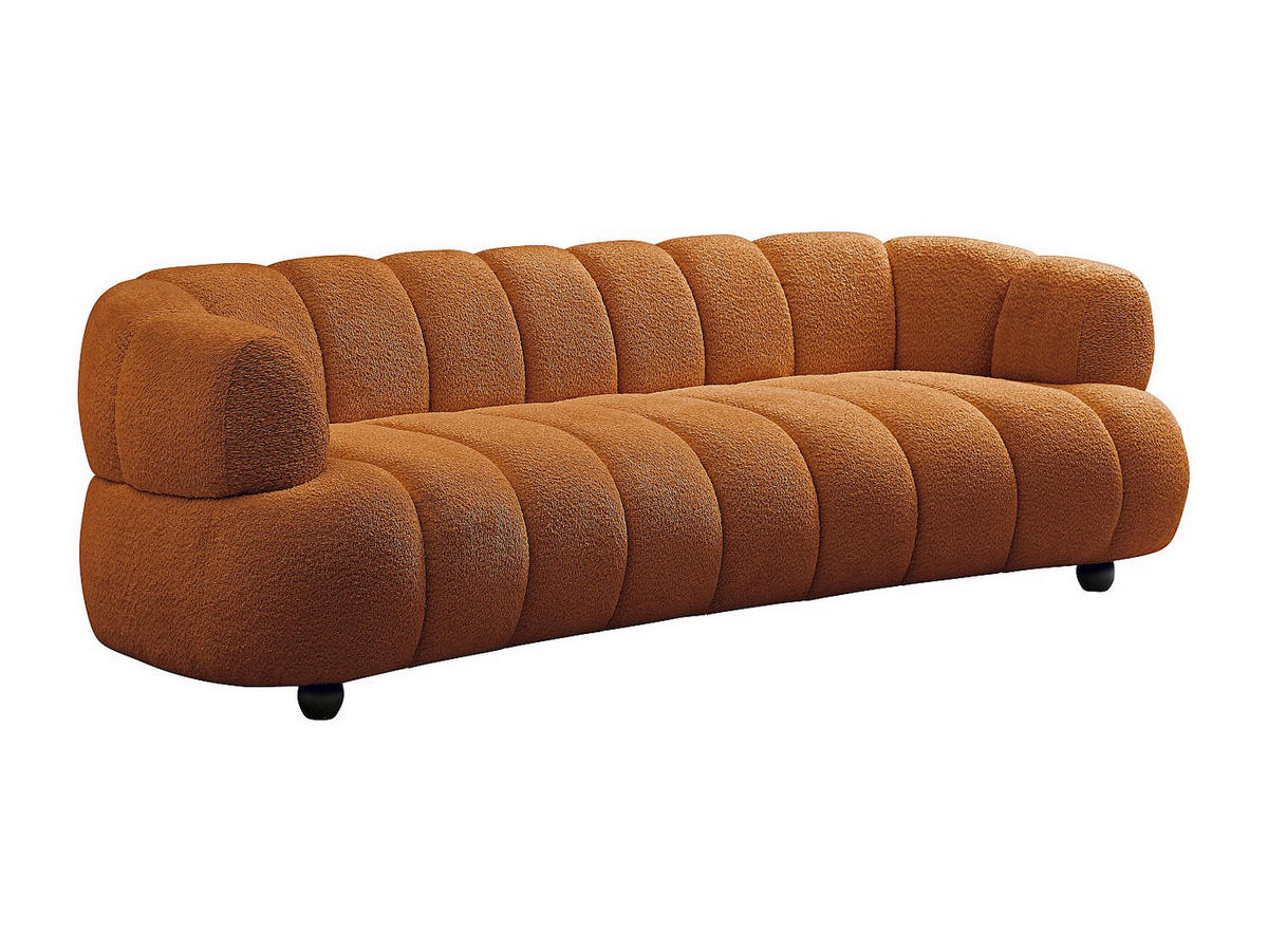 SOFA - 4 Personen - stoff - terracotta Coliani - Terracotta, Holz/Textil (250/73/94cm) - Vente-Unique