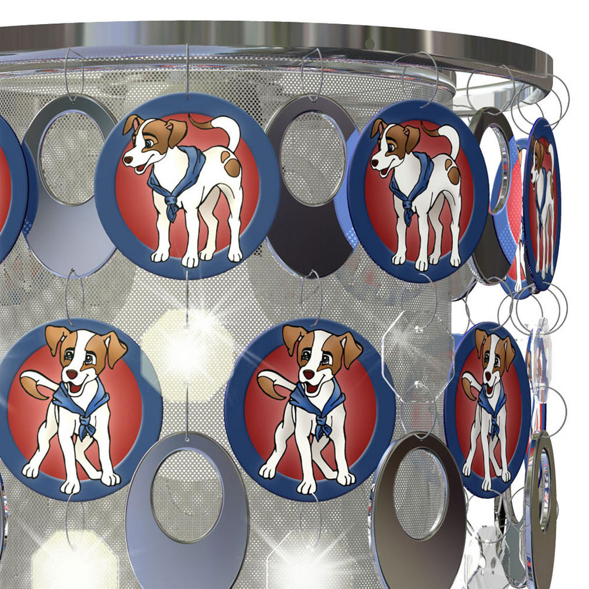 LED KINDERDECKENLEUCHTE FANTASIA Bunt Chrom - Multicolor, Metall (23/23/33cm) - Esto