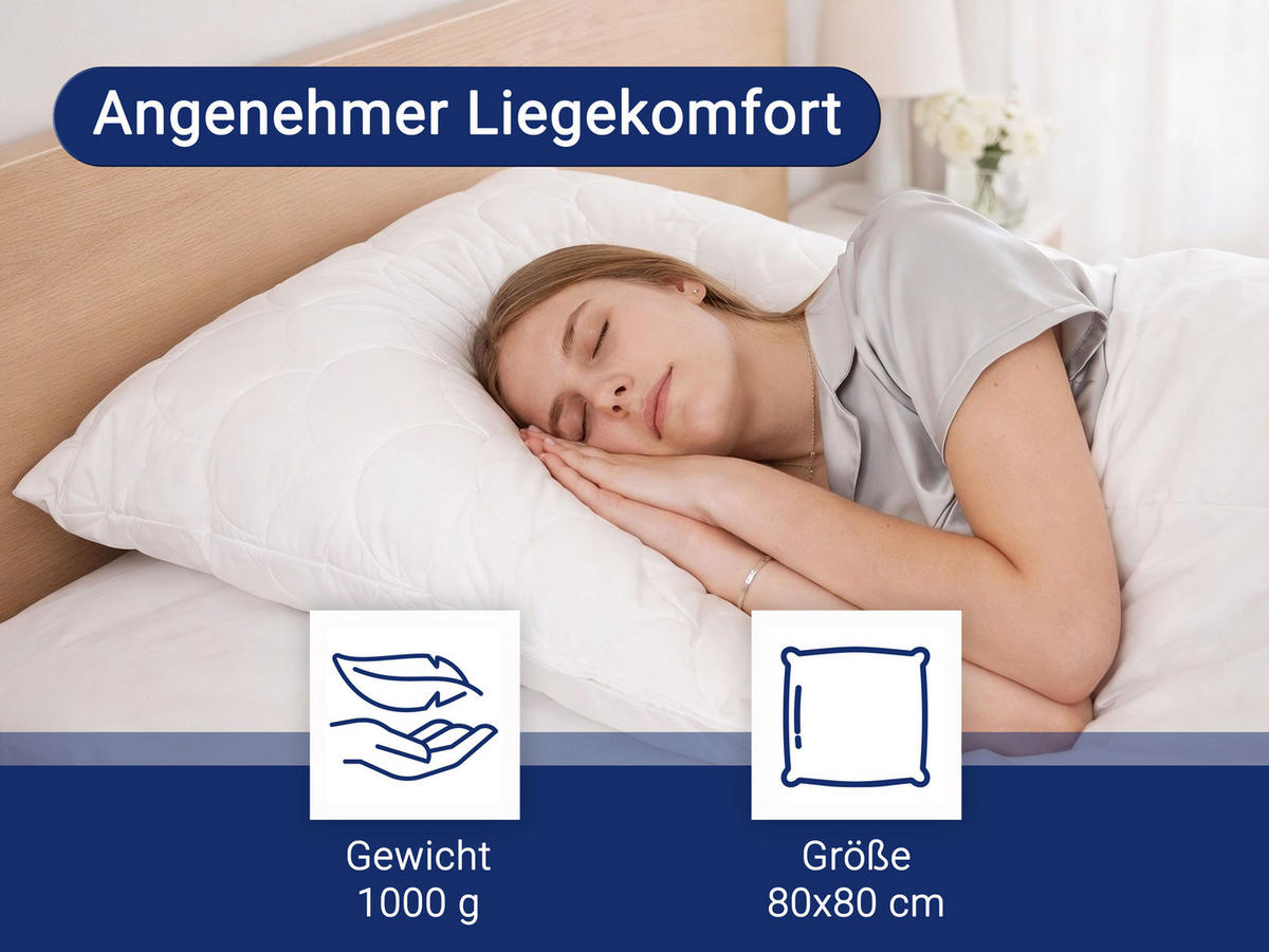 KISSEN, 80x80 cm, 100% Baumwolle - Weiß, Textil (80/80cm) - Zollner