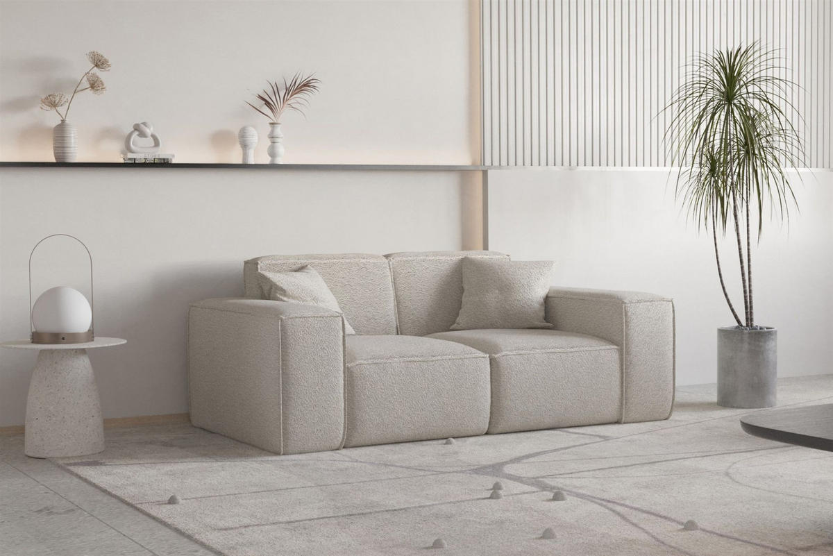 SOFA Sezlong Celes Premium 2er-set - Beige, Holzwerkstoff/Textil (110/95/194cm) - Fun Möbel