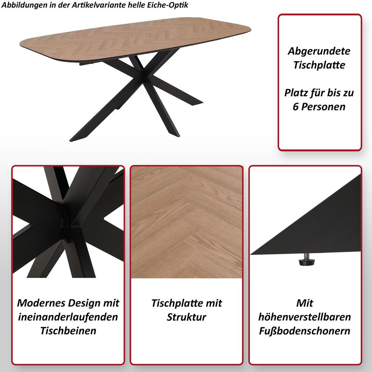 ESSZIMMERTISCH oval Walnuss Dekor - Walnussfarben, Holzwerkstoff (100/200/77cm) - MCW