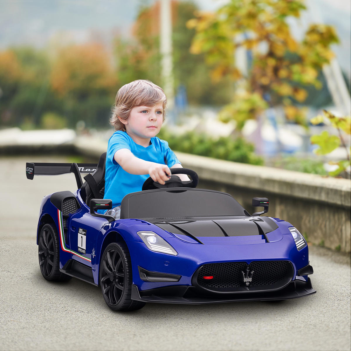 KINDER Elektroauto - Blau, Metall (115/60/45cm) - AIYAPLAY