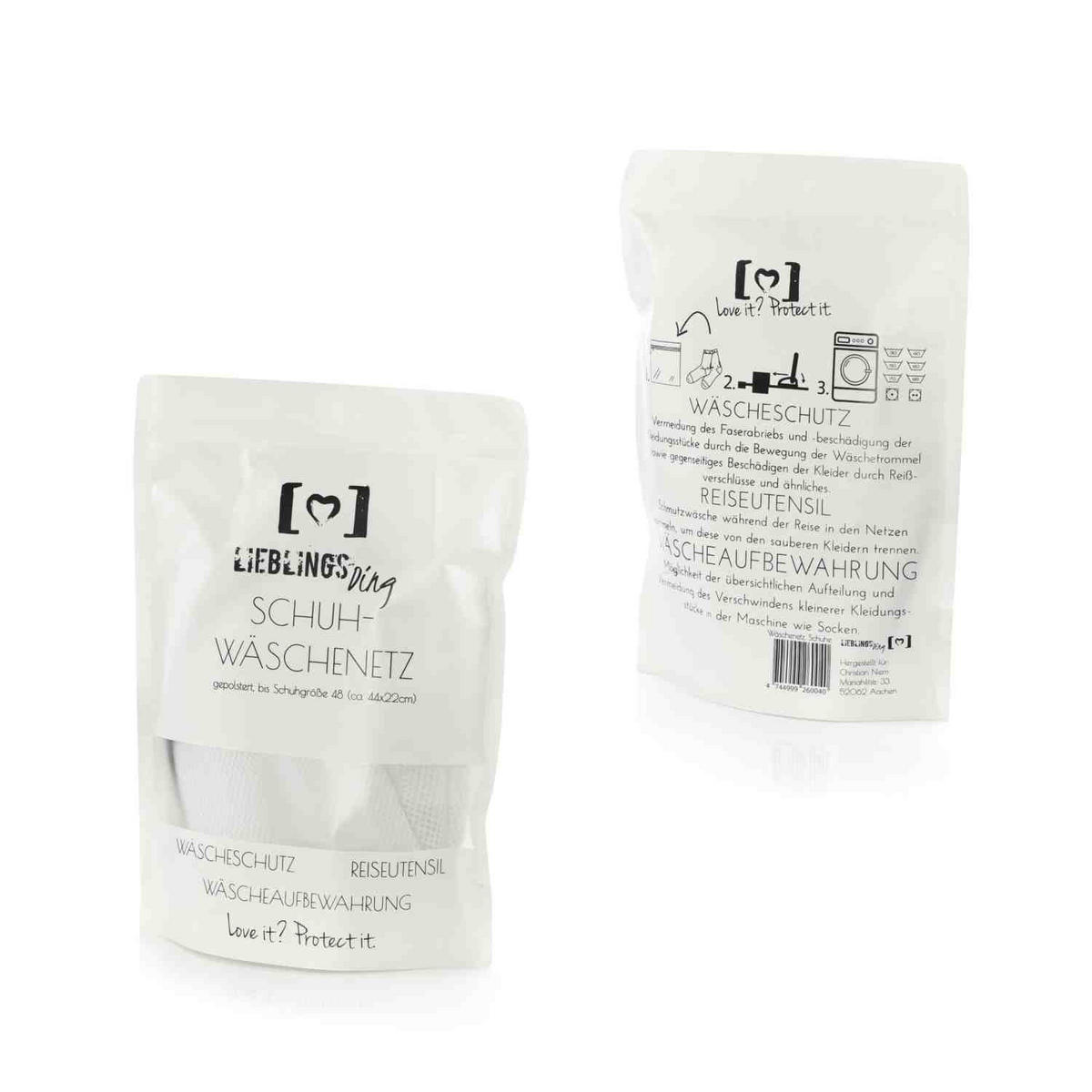 WÄSCHENETZ FÜR SCHUHE BIS GRÖßE 48 Wäschenetz - Weiß, Textil (18/18/38cm) - Lieblings Ding