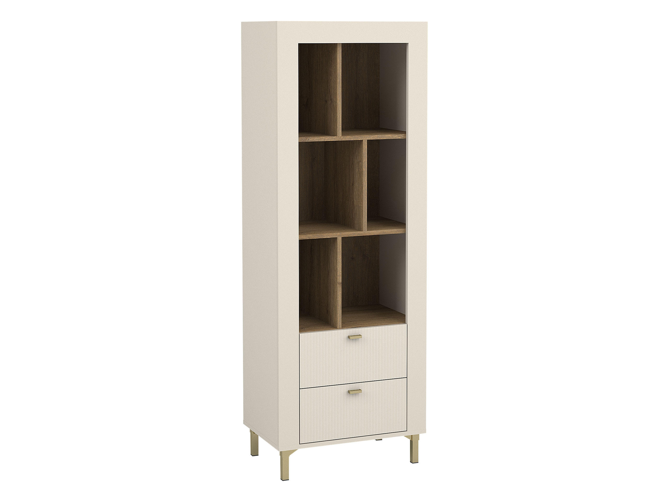 STANDREGAL Mossa 2S MO04 - Kaschmir/Goldfarben, Holzwerkstoff/Kunststoff (60/169/40cm) - MIRJAN24