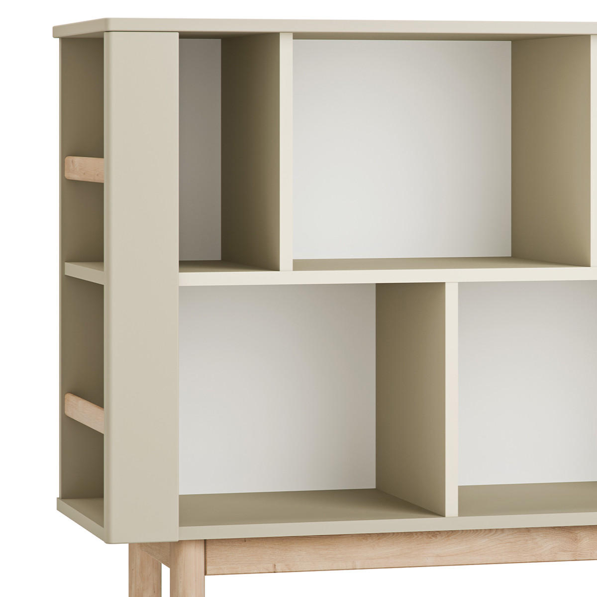 KNIHOVNA Miloo Šampaňské - béžová, kompozitní dřevo (120/90.5/40cm) - Petits-meubles