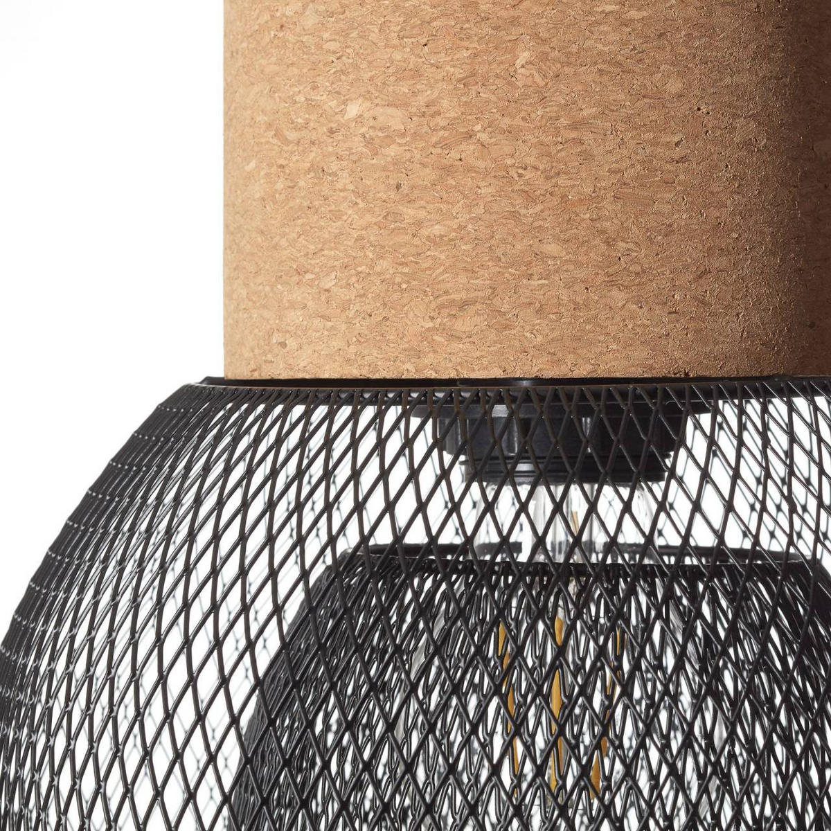 PENDELLEUCHTE Flaka 82670/06 - Schwarz, Metall (22/22/115cm) - Brilliant