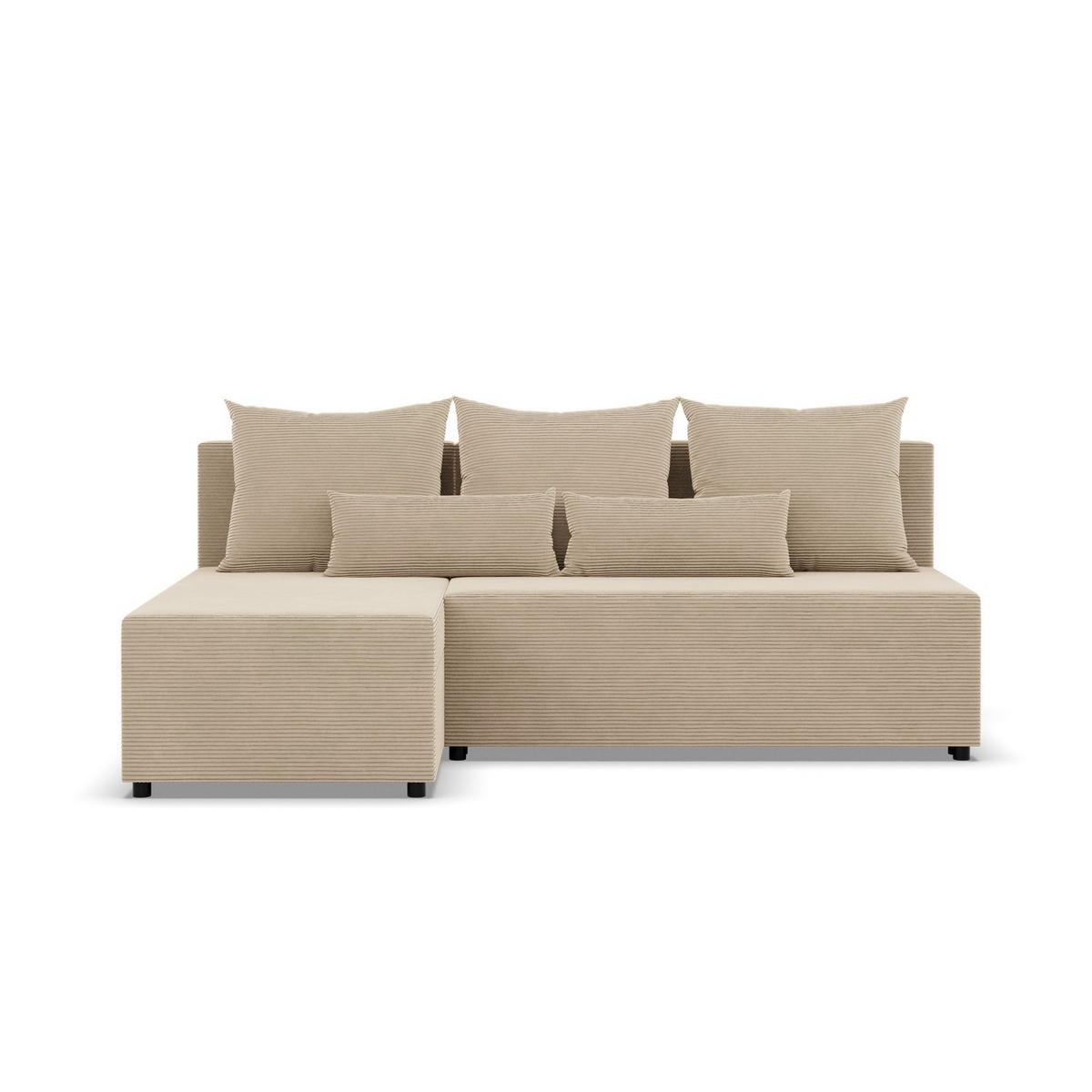 ECKSOFA MIT SCHLAFFUNKTION FERMO BONELL Beige - Beige, Textil (137/201cm) - Mebligo