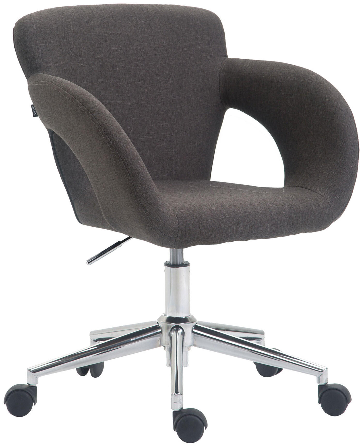 BÜROSTUHL Eddy, Stoff Dunkelgrau - Dunkelgrau, Textil/Metall (62/91/56cm) - TPFLiving