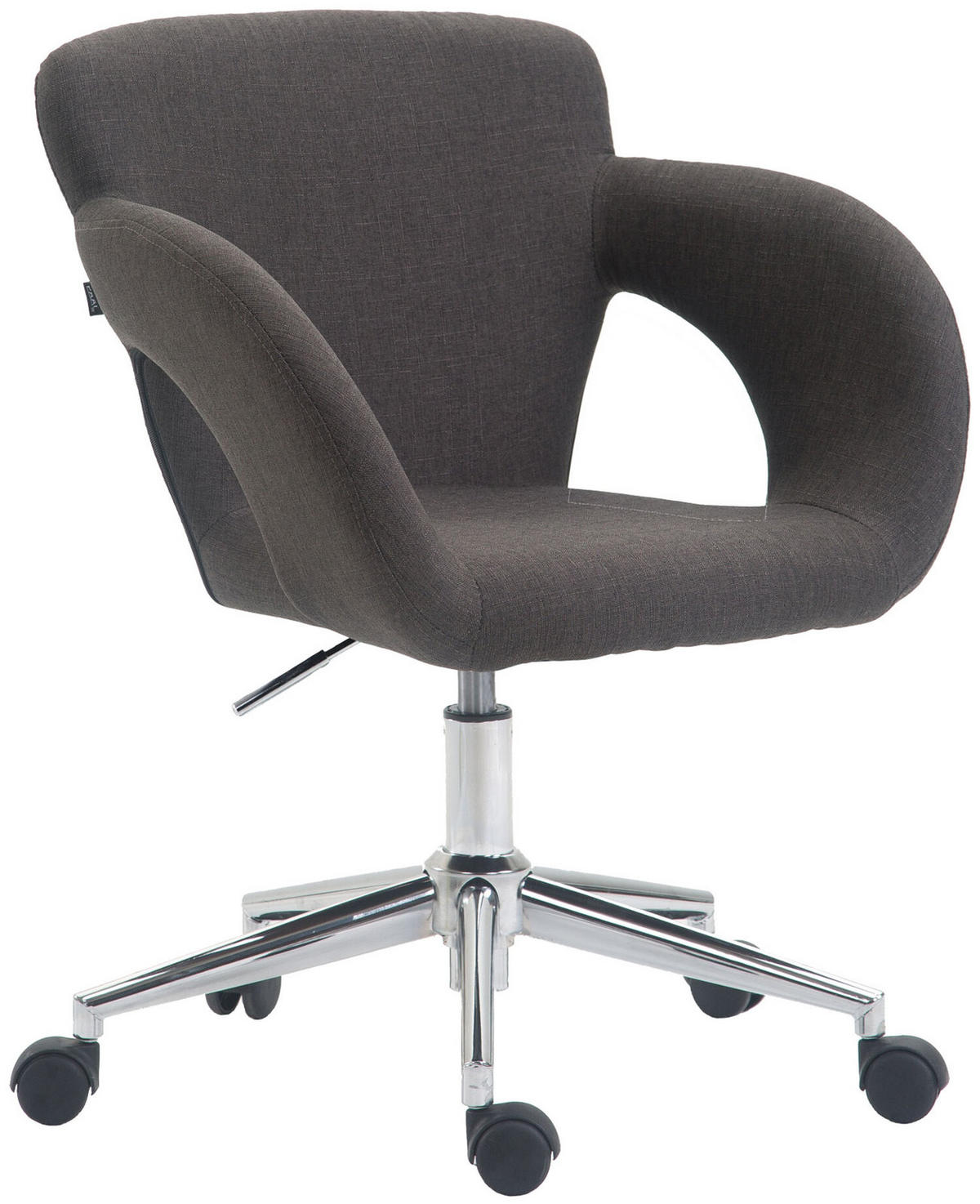 BÜROSTUHL Eddy, Stoff Dunkelgrau - Dunkelgrau, Textil/Metall (62/91/56cm) - TPFLiving