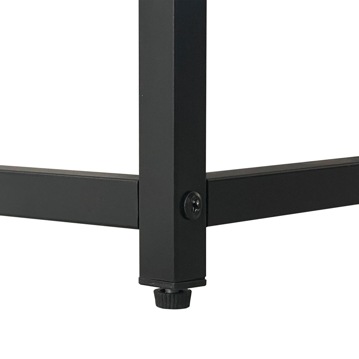 SIDEBOARD in Weiß Kommode mit 2 Türen Vakuum Design Metallgriffen Rahmenbeinen für Wohnzimmer Flur Esszimmer B80/T40/H80cm - Schwarz/Weiß, Holzwerkstoff/Metall (80/80/40cm) - STILVORA