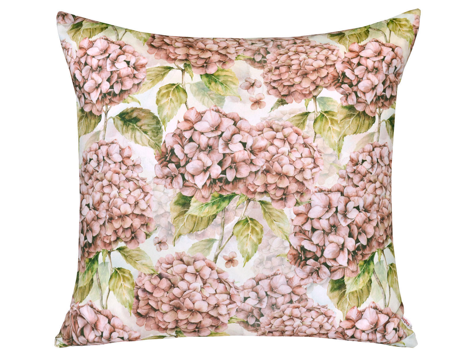 KISSENHÜLLE Landlust-Hortensie burgundy-rose 60/60 cm - Hellrosa/Dunkelrosa, Textil (60/60cm) - beties Heimtextil