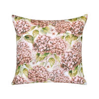 KISSENHÜLLE Landlust-Hortensie burgundy-rose 60/60 cm - Hellrosa/Dunkelrosa, Textil (60/60cm) - beties Heimtextil