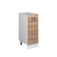 UNTERSCHRANK R-Line Sonoma 30 cm mit Tür, ohne AP - Weiß/Sonoma Eiche, Holzwerkstoff (30/81.6/46cm) - Vicco