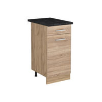 DULAP DE BAZĂ DE BUCĂTĂRIE R-Line, Sonoma/Stejar auriu, 40 cm стільниця Антрацит - stejar miere/stejar Sonoma, compozit lemnos (40/81.6/60cm) - Vicco