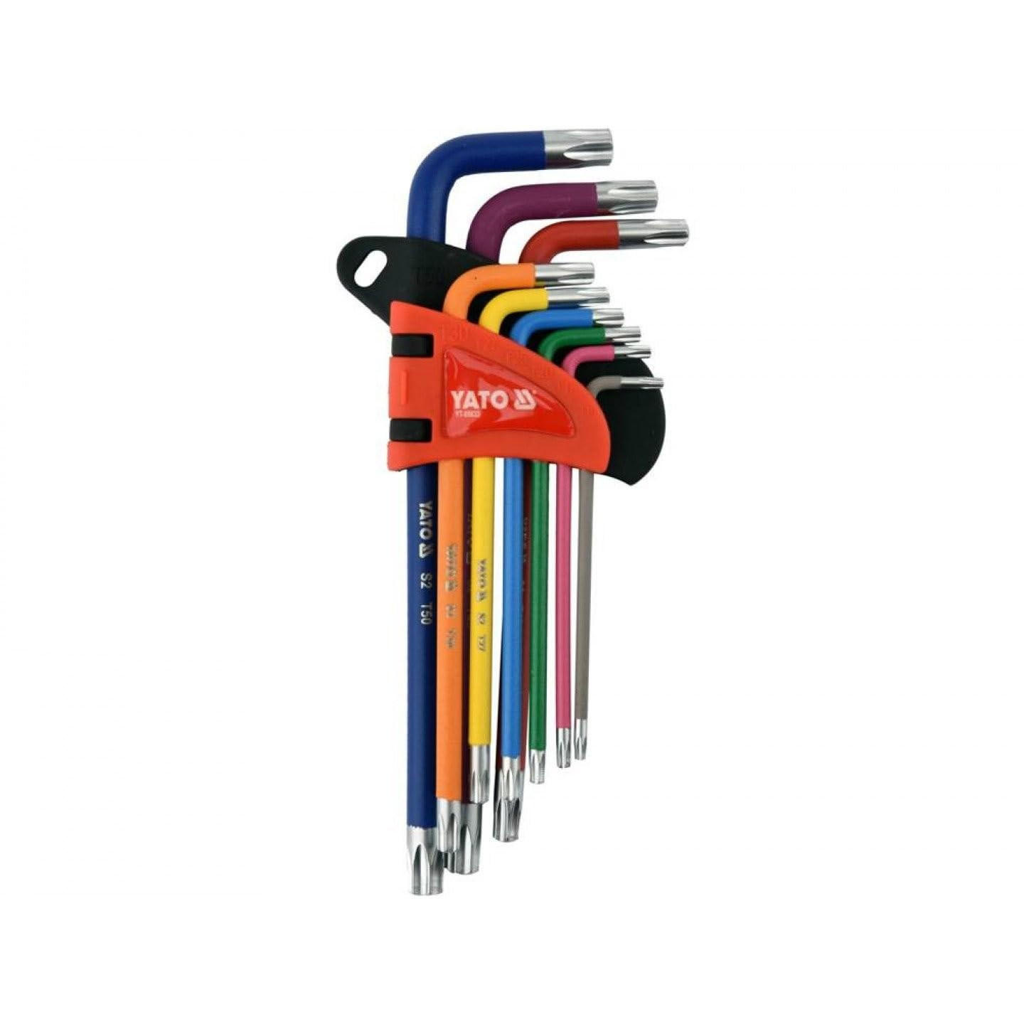 TORX Inbusschlüssel T10 - T50, 9-Teilig - Multicolor, Metall (15/3/3cm) - TRIZERATOP