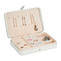 SCHMUCKKÄSTCHEN - Weiß, Holzwerkstoff/Kunststoff (21/4.5/14.5cm) - Relaxdays