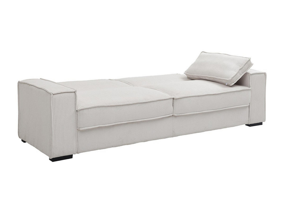 SCHLAFSOFA - 3 Personen - Samt - Beige - Beige, Textil (230/90/95cm) - Vente-Unique