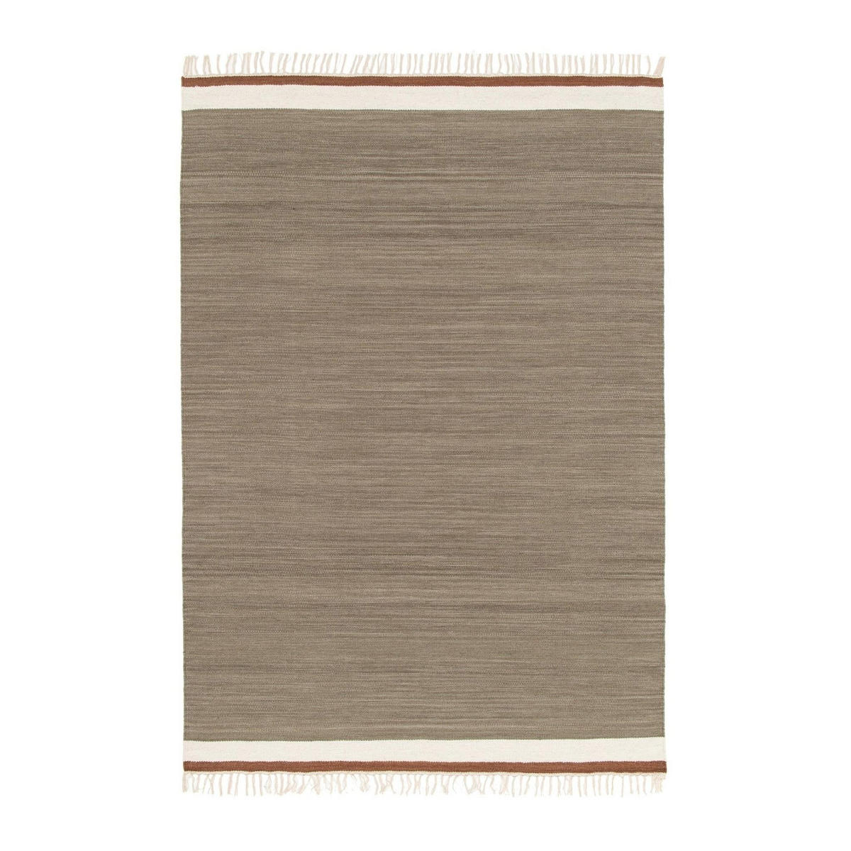 TEPPICH aus Wolle und Baumwolle bruin - Braun, Naturmaterialien (200/290cm) - AFK Living