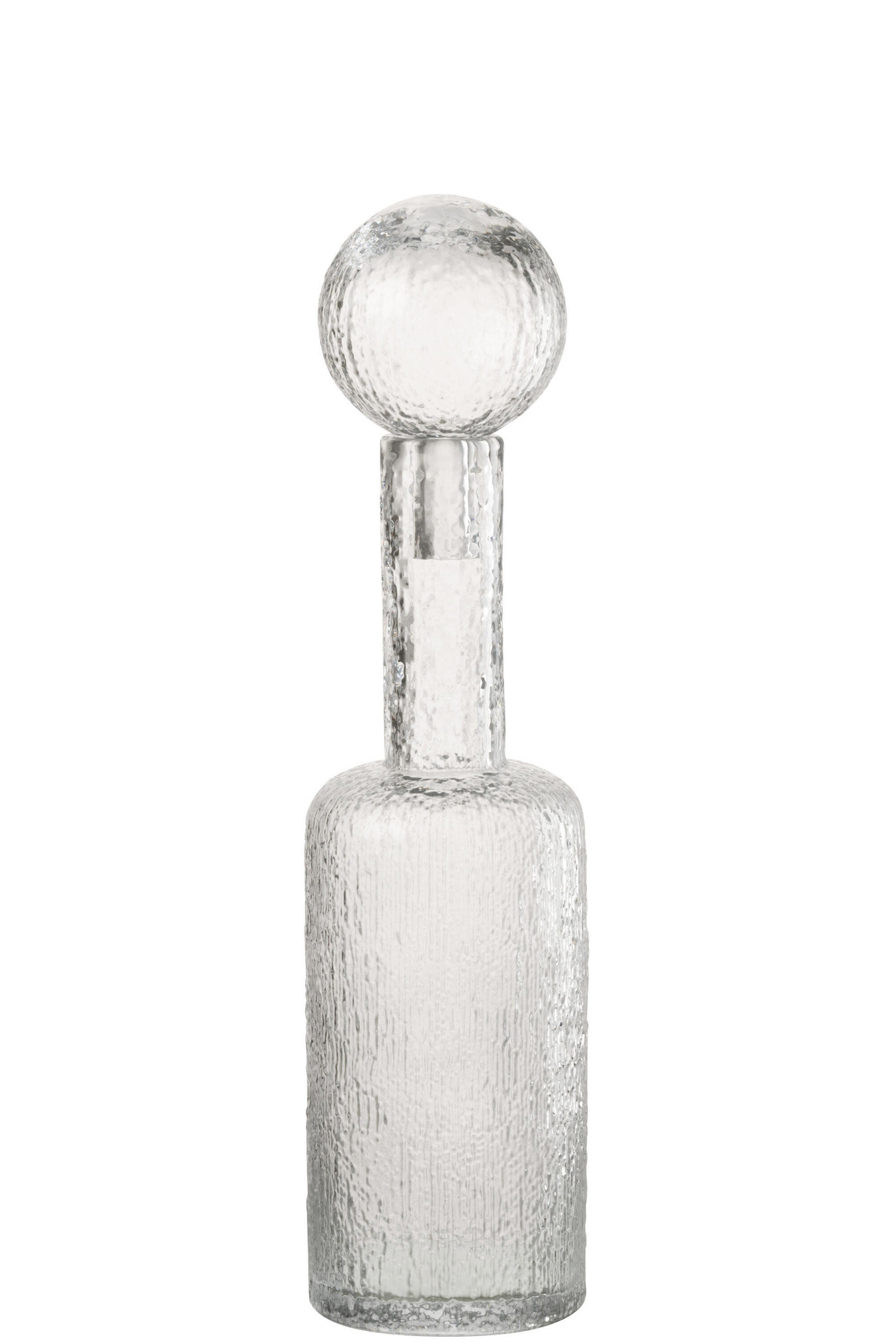 DEKOOBJEKT FLASCHE RELIEF Transparant - Transparent, Glas (12.5/49.5/12.5cm) - J-Line