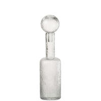 DEKOOBJEKT FLASCHE RELIEF Transparant - Transparent, Glas (12.5/49.5/12.5cm) - J-Line