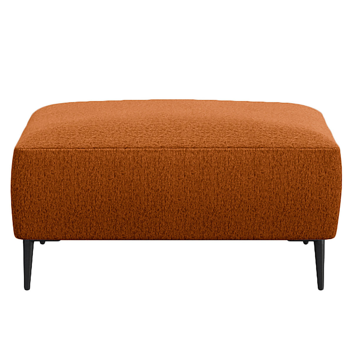 POLSTERHOCKER - Rostfarben/Schwarz, Textil/Metall (90/45/60cm) - home24