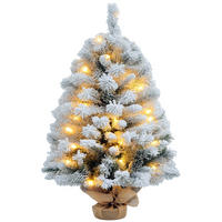 WEIHNACHTSBAUM DE-41574 LED-Lichter, Schneezweige, 92 cm - Grün, Kunststoff (92cm) - ComfortXL