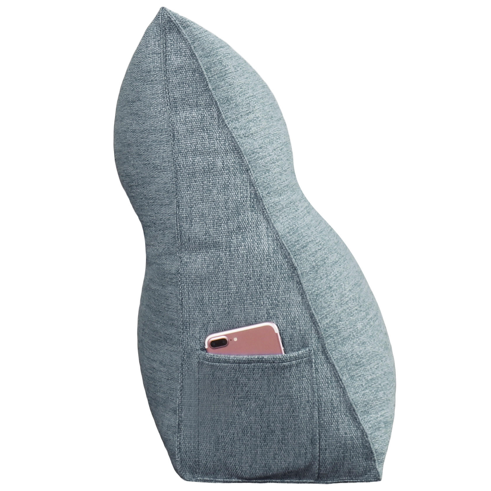 KEILKISSEN für Bett Leinenlook Grau 80 cm - Grau, Textil (50/80cm) - Vercart