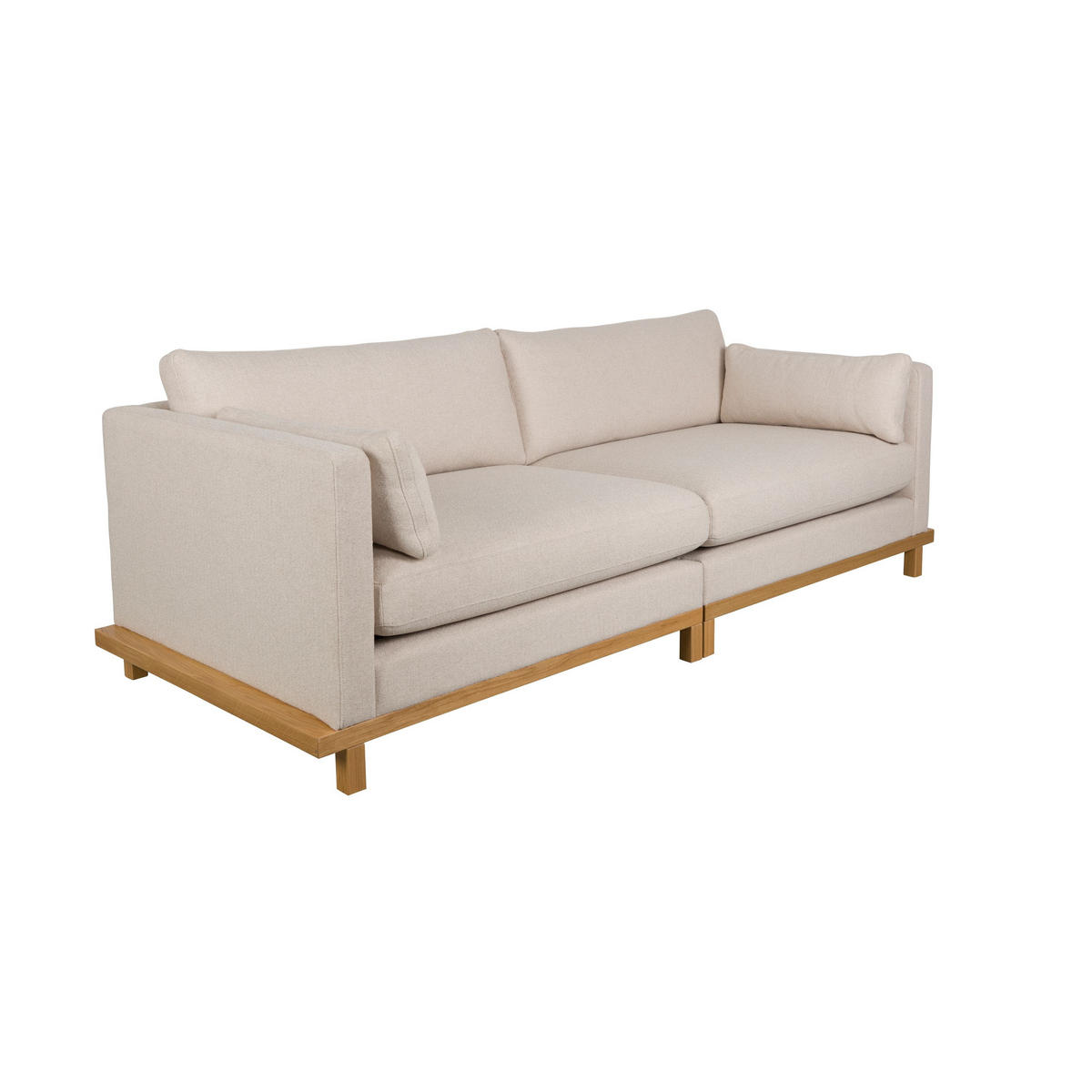 SOFA 3-SITZER Blossom Eiche Sand/ Beige - Beige/Creme, Textil (230/80/101cm) - Zuiver