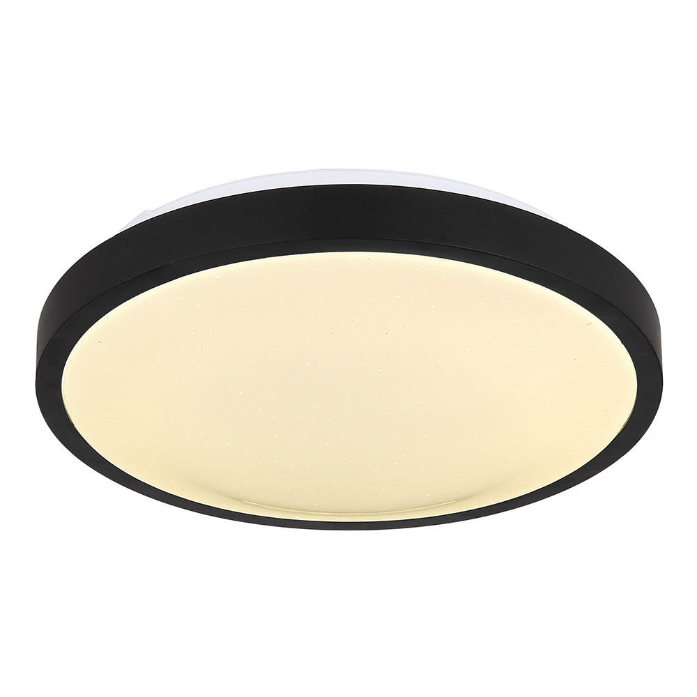 LED DECKENLEUCHTE Gregory Metall Schwarz - Schwarz, Metall (30/30/9cm) - Globo Lighting