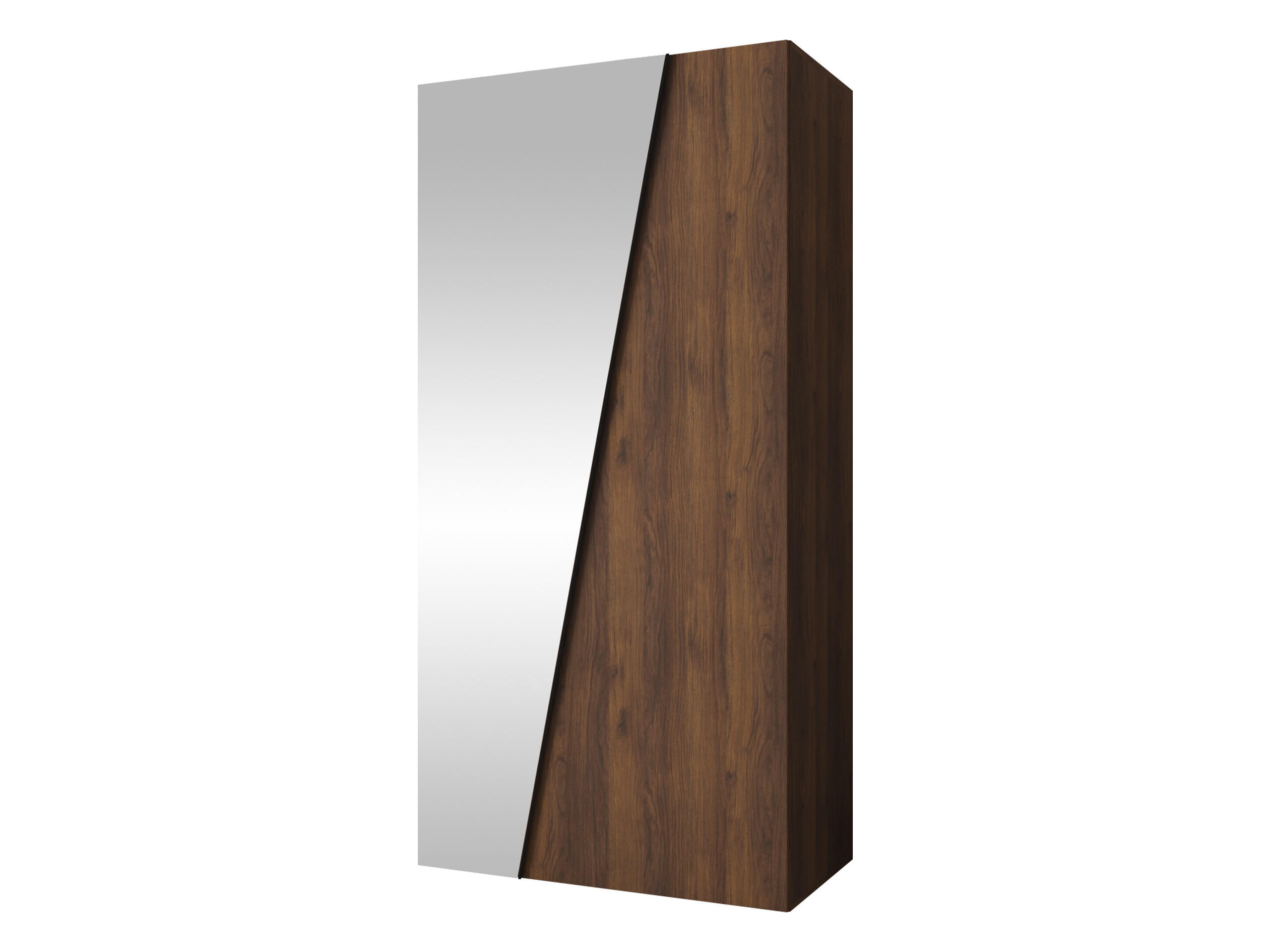 Mirjan24 Drehtürenschrank Nussbaum, Schwarz 100x202x50 cm