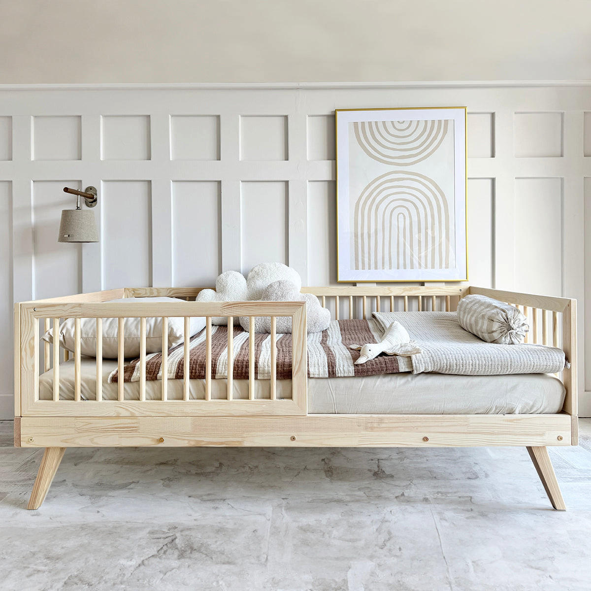 POSTEĽ 90/200 Maylis Prírodné drevo - hnedá, drevo (90/200cm) - Petits-meubles