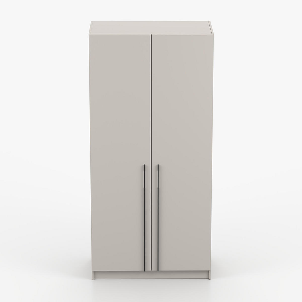 DREHTÜRENSCHRANK ROSA 2D 100/210/55, 2-türig, Kaschmir - Kaschmir/Schwarz, Holzwerkstoff (100/210/55cm) - imoebel24