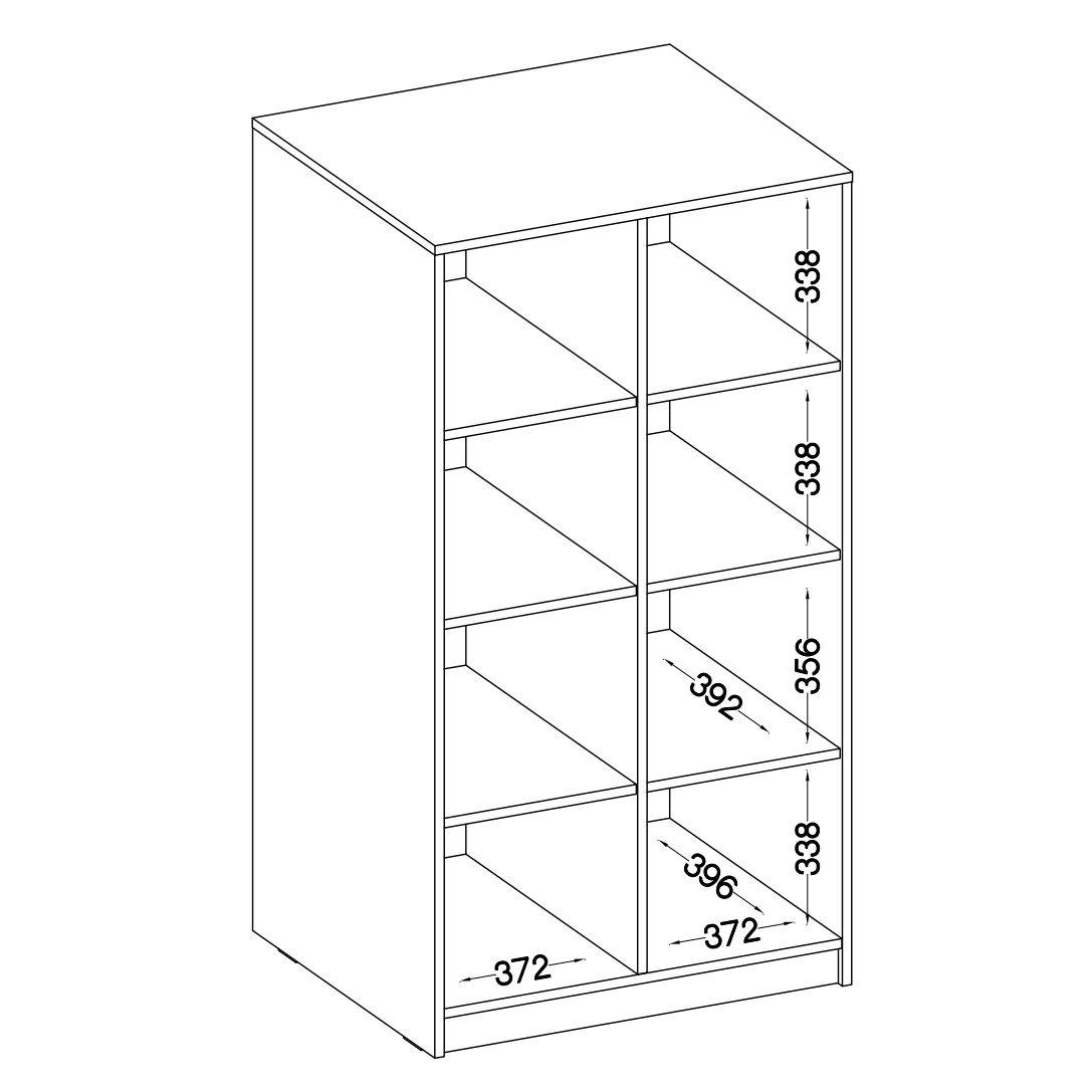 DREHTÜRENSCHRANK MALTESA 79,9/153,6/42cm 2-türig Eiche Artisan - Eiche Artisan, Holzwerkstoff (79.9/153.6/42cm) - MASSENO