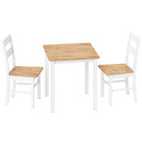 ESSTISCH 69 x 69 cm Esszimmerstühle 2er Set Küchentisch für 2-4 Personen Eiche - Eichefarben/Weiß, Holz (69/75/69cm) - HOMCOM