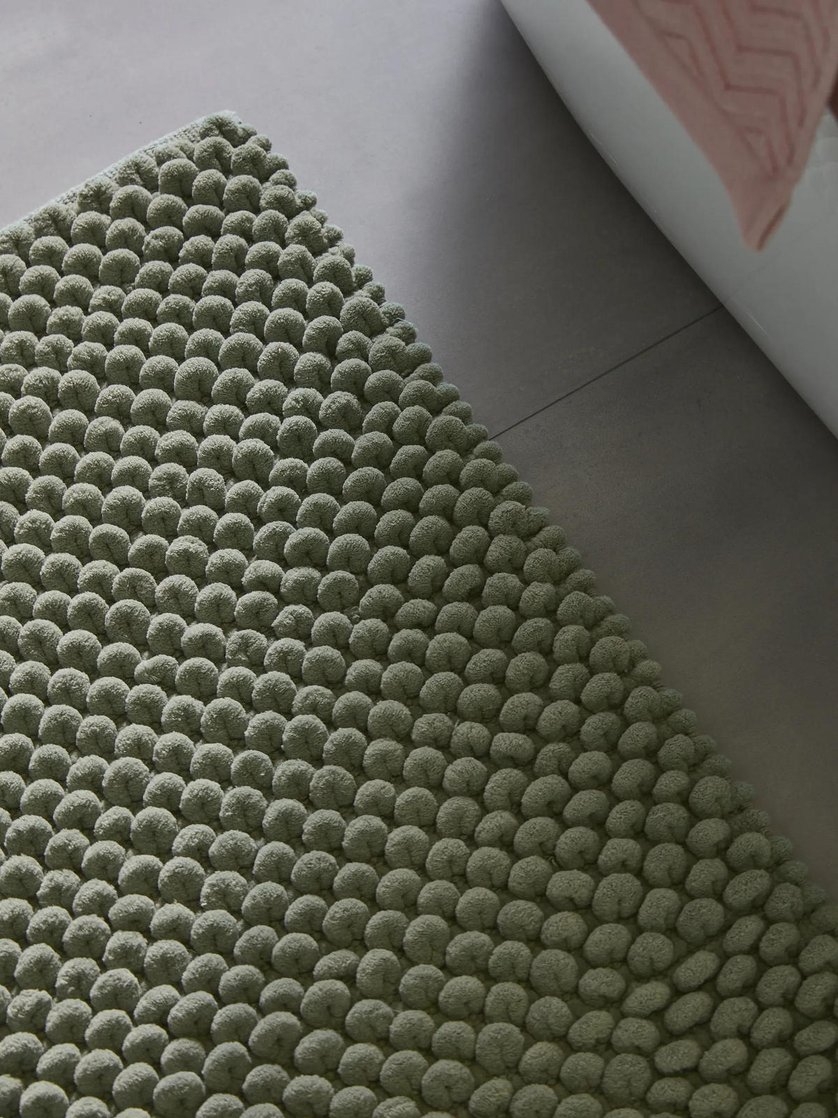 BADEMATTE Lynn Mint 50/80 cm - Mintgrün, Textil (50/80cm) - benuta