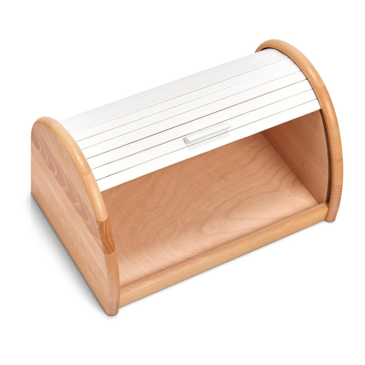 ROLLBROTKASTEN Buche 39/25/21 cm - Weiß, Holz (25/21/39cm) - ZELLER