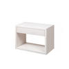 NACHTTISCH Hugo, weiße Birke, 30/55/39 cm - Weiß, Holz (55/39/30cm) - WOODEK