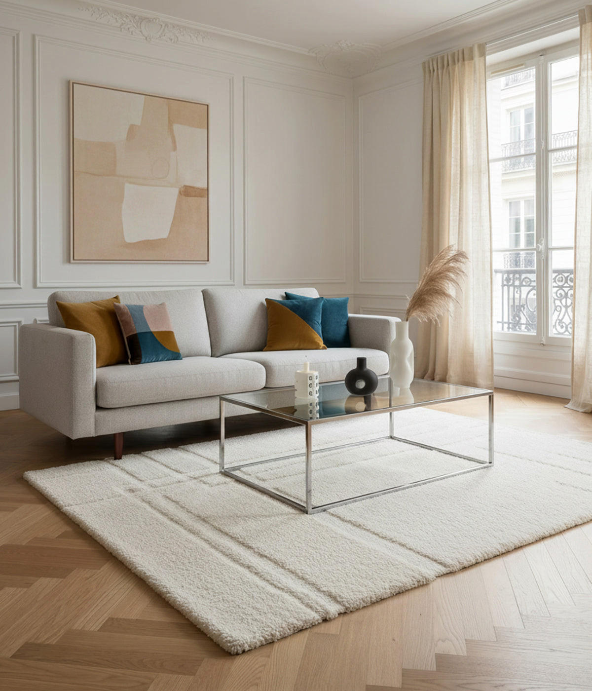 DESIGN-TEPPICH weich und dick beige - Beige, Textil (120/170cm) - AFK Living