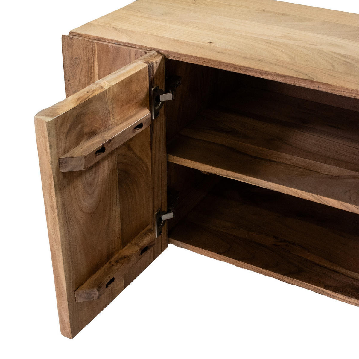 TV-MÖBEL aus Akazienholz 180cm, natürlich - Braun, Holz (180/60/45cm) - Giga Meubel