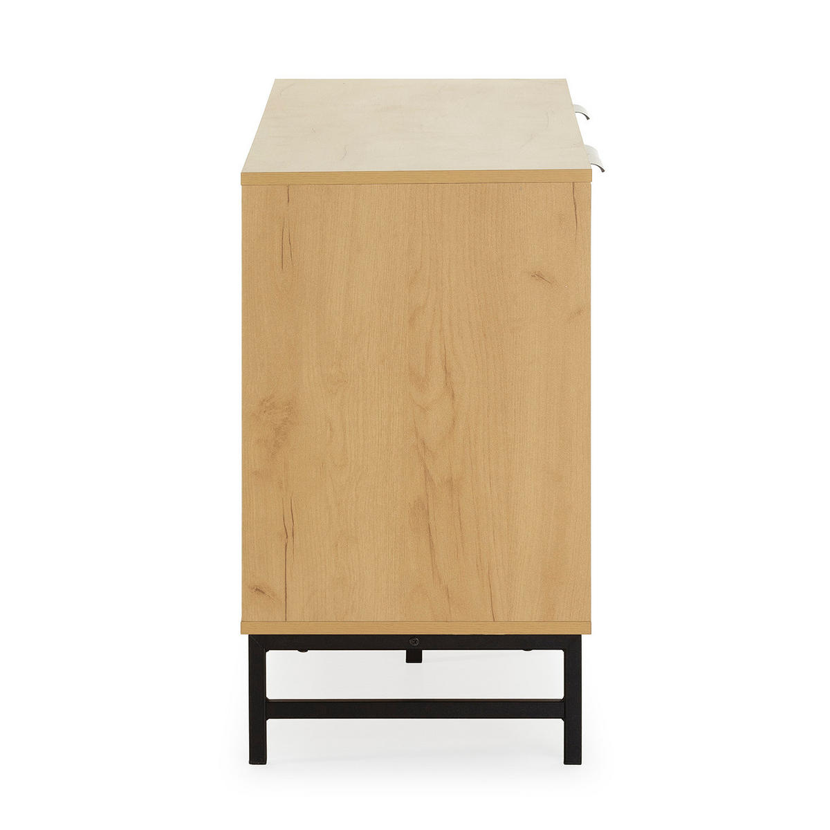 SIDEBOARD Isis 2 Metalltüren 3 Schubladen - Honigeiche, Holzwerkstoff (120/76/38cm)