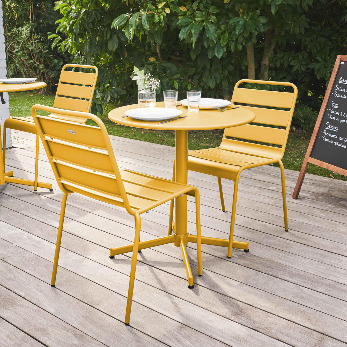 GARTENSET 3-tlg, Gelb - Gelb, Metall - Oviala