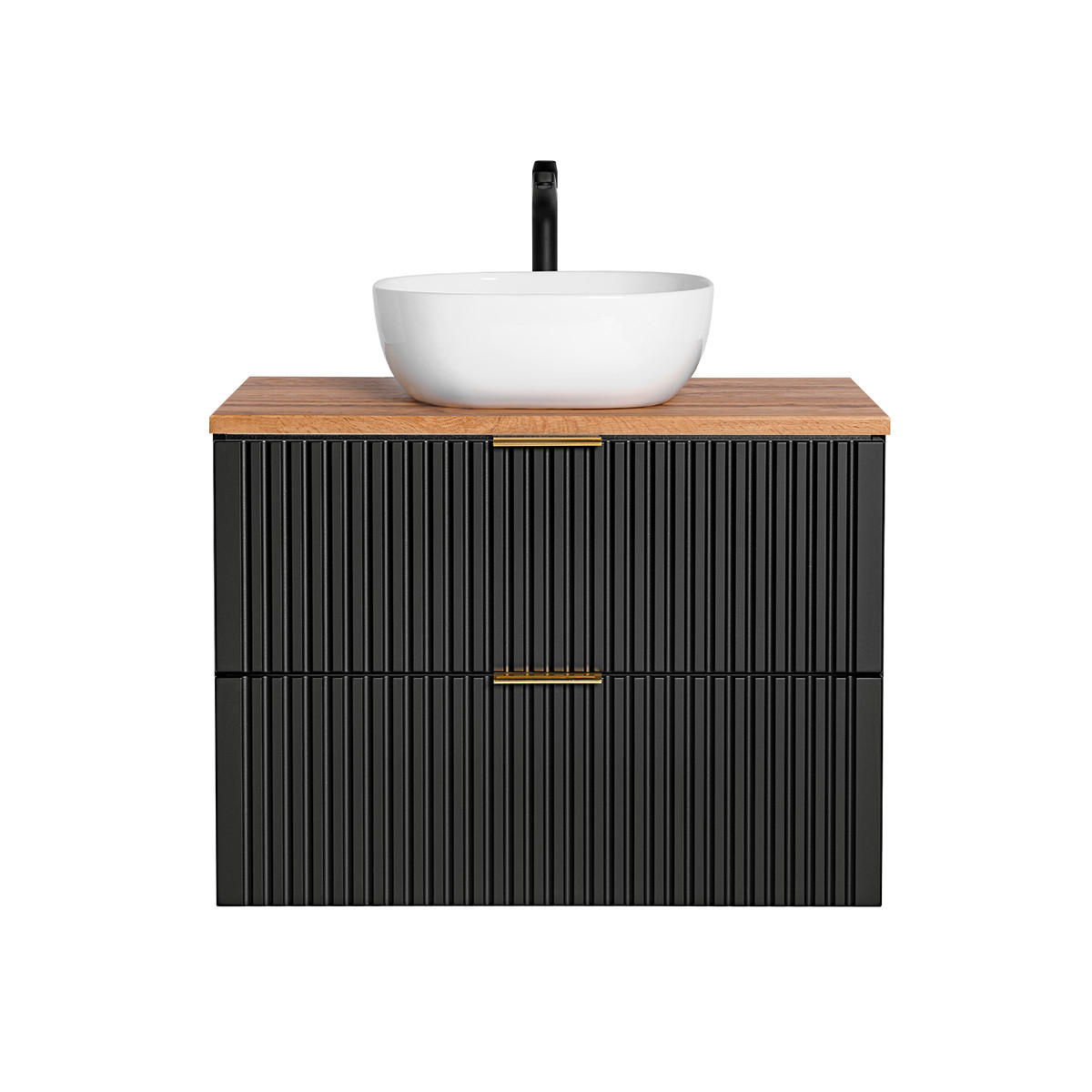 WASCHTISCH 80.6cm Adriel Schwarz - Schwarz, Holzwerkstoff (80.6/59/46cm) - Petits-meubles