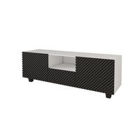 LOWBOARD ZENO-S 140x50x41 cm - Weiß / Schwarz - Schwarz, Holzwerkstoff (140/50/41cm) - ALTDECOR