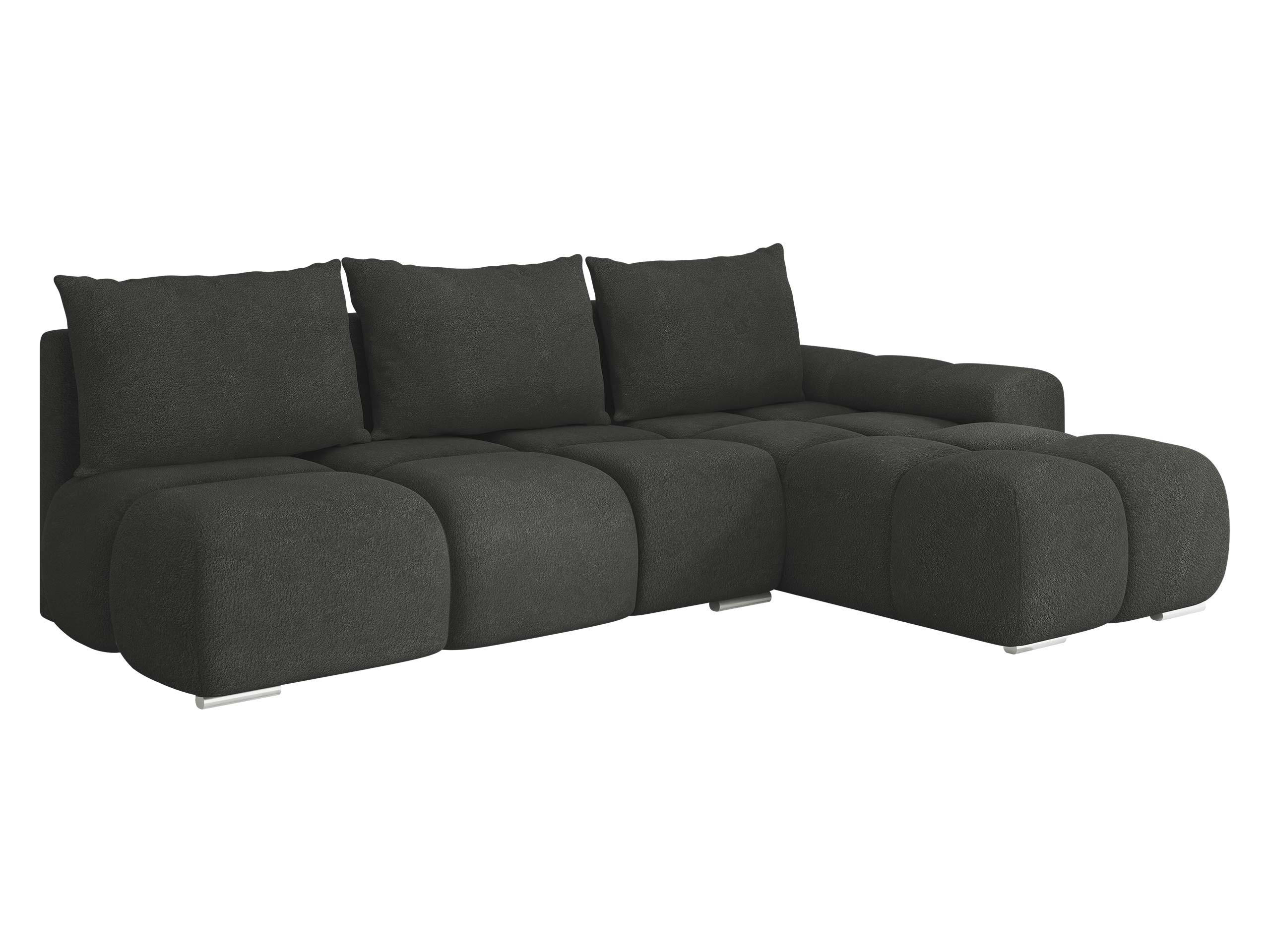ECKSOFA Bestii, Seite: Rechts - Schwarz, Holz/Kunststoff (270/183cm) - MIRJAN24