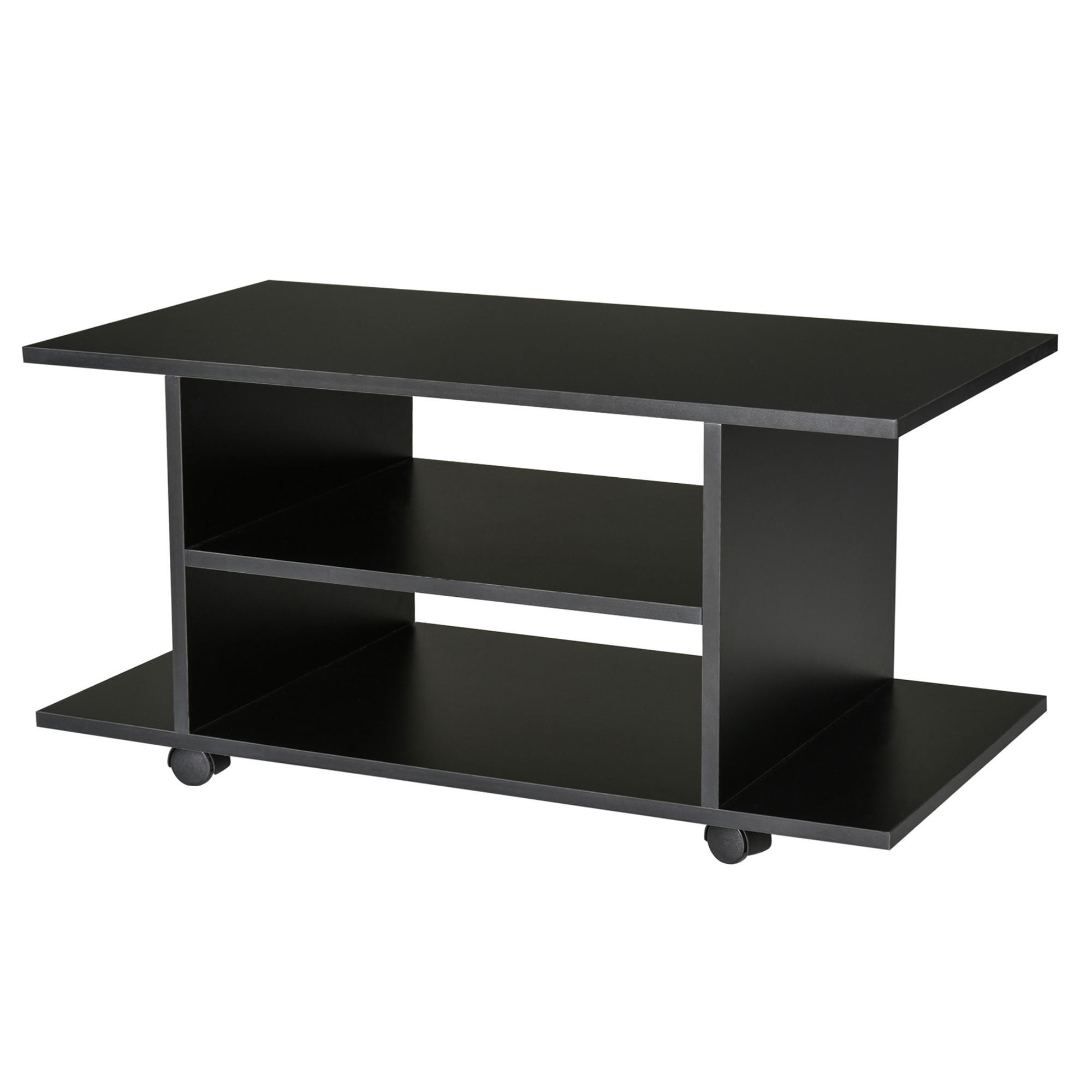 TV-MÖBEL Schwarz 1 Stück - Schwarz, Holzwerkstoff (180/40/40cm) - GiPP